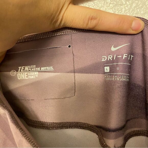 Nike Power Legend Ribbon Wrap Training running leggings blush mauve Lilac-L - Picture 9 of 10